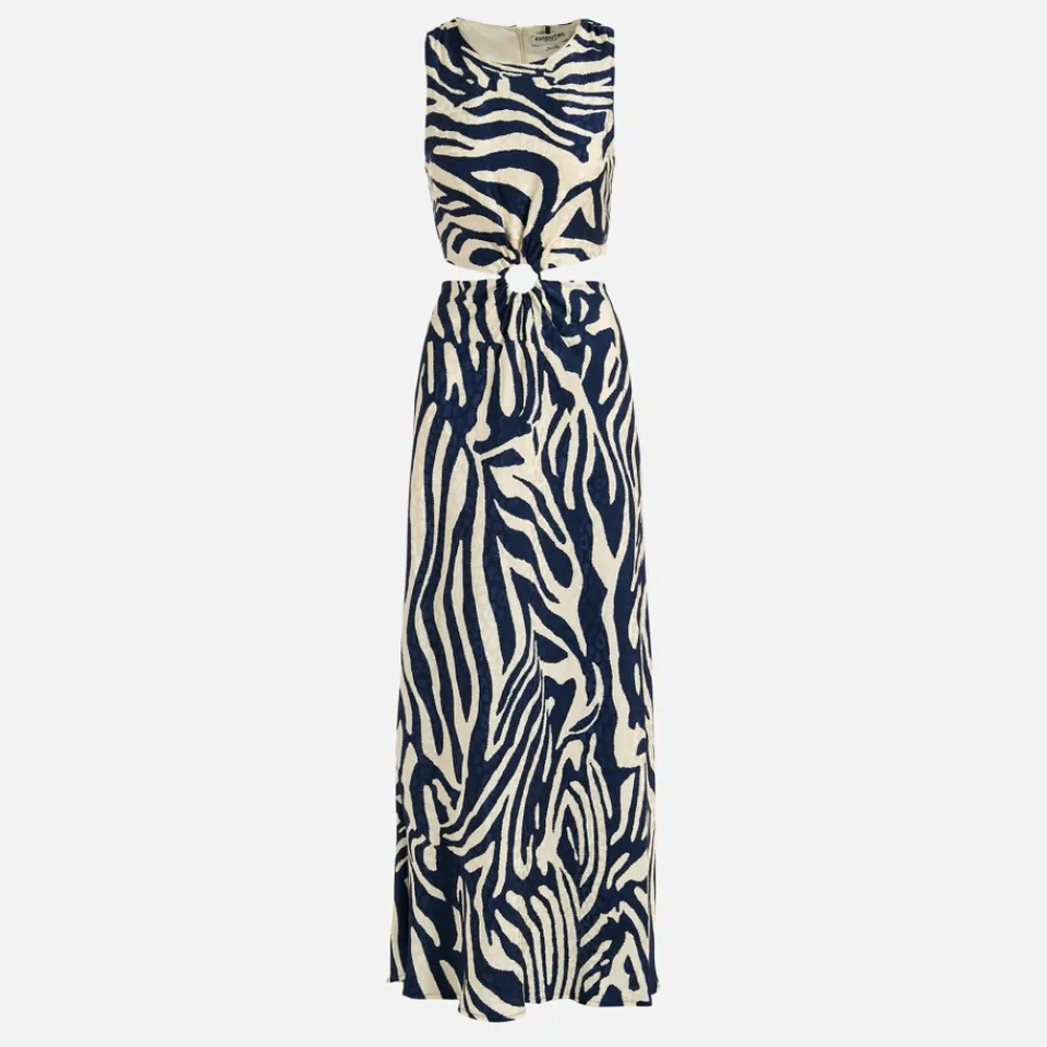 Dresses|Dresses|Essentiel Antwerp Fiora O-Ring Chiffon Midi Dress - UK 14