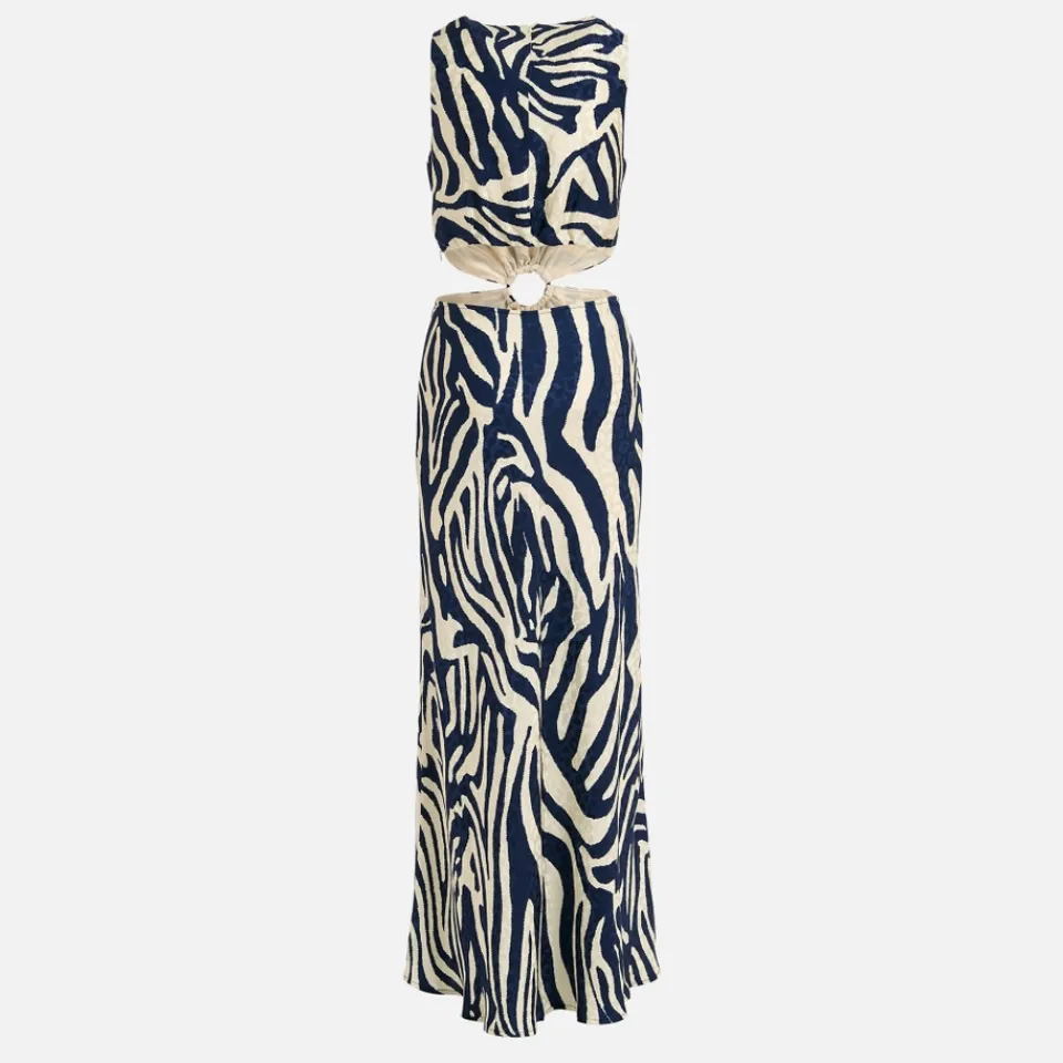 Dresses|Dresses|Essentiel Antwerp Fiora O-Ring Chiffon Midi Dress - UK 14