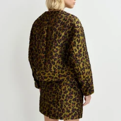 Jackets|Coats|Dr. Martens Essentiel Antwerp Gallant Leopard-Cloqué Jacket - EU 40/UK 12