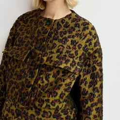 Jackets|Coats|Dr. Martens Essentiel Antwerp Gallant Leopard-Cloqué Jacket - EU 40/UK 12