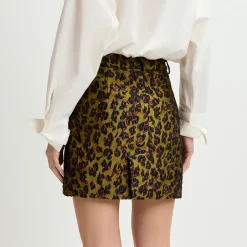 Skirts|Skirts|Essentiel Antwerp Generic Leopard-Cloqué Skirt - EU 36/UK 8