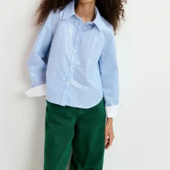 T-Shirts And Tops|Shirts And Blouses|Essentiel Antwerp Giuliano Sequin Cotton-Poplin Shirt - EU 34/UK 6
