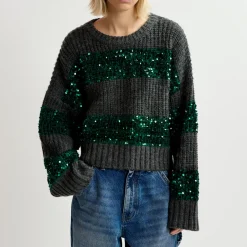 Knitwear|Essentiel Antwerp Group Sequin Knit Pullover - S