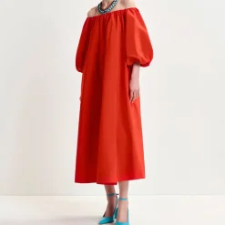 Dresses|Dresses|Essentiel Antwerp Hamille Off-The-Shoulder Poplin Dress - EU 34/UK6