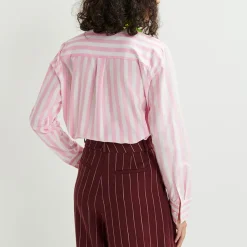 T-Shirts And Tops|Shirts And Blouses|Stine Goya Essentiel Antwerp Hashbrown Sequin Collar Cotton-Poplin Shirt - EU 36/UK 8