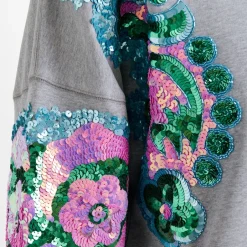 Loungewear|Sweatshirts|Essentiel Antwerp Hecrazy Sequin-Embellished Cotton-Jersey Sweatshirt - 0