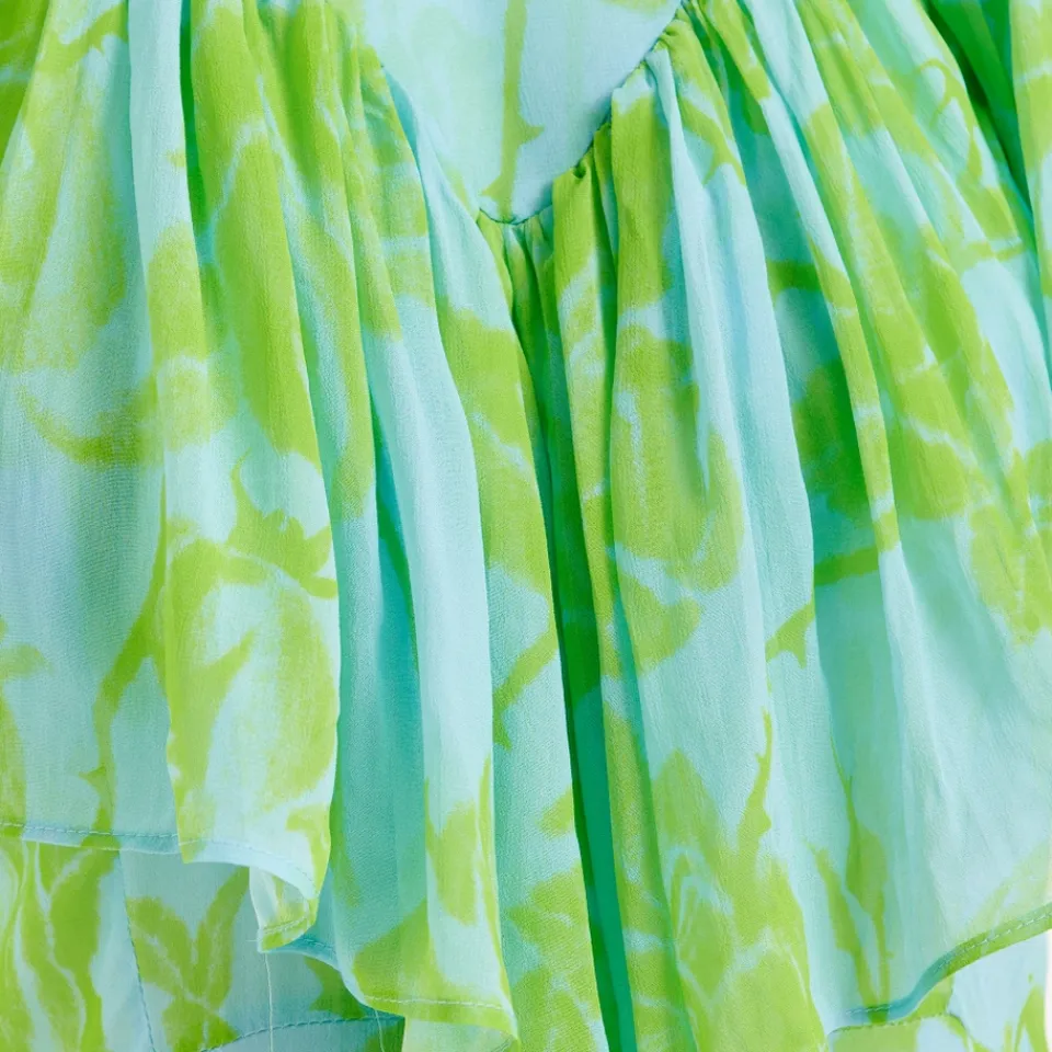 Dresses|Dresses|Astrid & Miyu Essentiel Antwerp Honolulu Ruffle Chiffon Midi Dress - EU 34/UK6