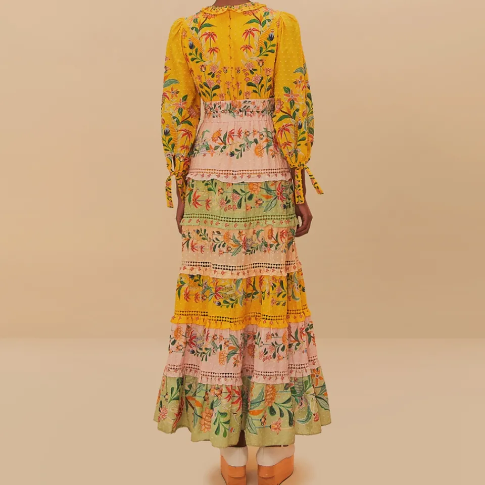 Dresses|Dresses|Dr. Martens Farm Rio Delicate Flowers Floral-Print Cotton Maxi Dress - L