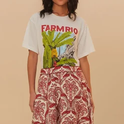 Loungewear|T-Shirts And Tops|Anine Bing Farm Rio From Brasil To The World Cotton-Jersey T-Shirt - M