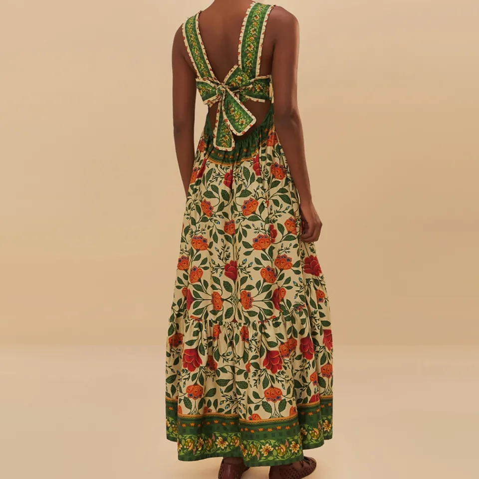 Dresses|Dresses|Damson Madder Farm Rio Garden Tapestry Cotton Maxi Dress - S