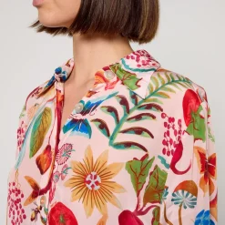 Loungewear|Ganni Farm Rio Printed Crepe Pyjama Shirt - XS