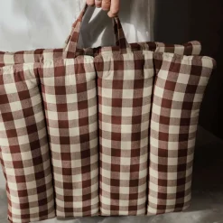 Outdoors|Ferm Living Bothy Check Folding Mat - Cinnamon/Green