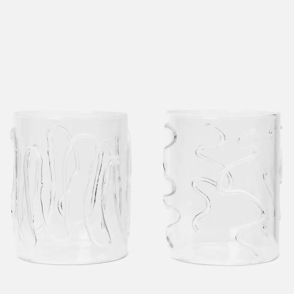 Dining|Dr. Martens Ferm Living Doodle Glasses - Set of 2 - Tall - Clear