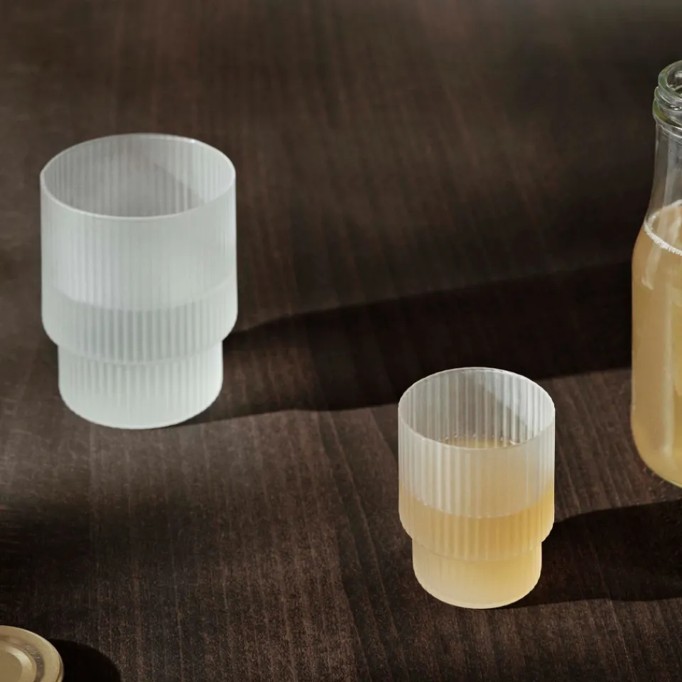 Dining|Dr. Martens Ferm Living Ripple Glasses - Set of 4 - Frosted