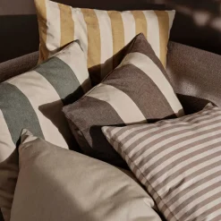 Outdoors|Ferm Living Strand Outdoor Cushion - Dark Lichen/Parchment