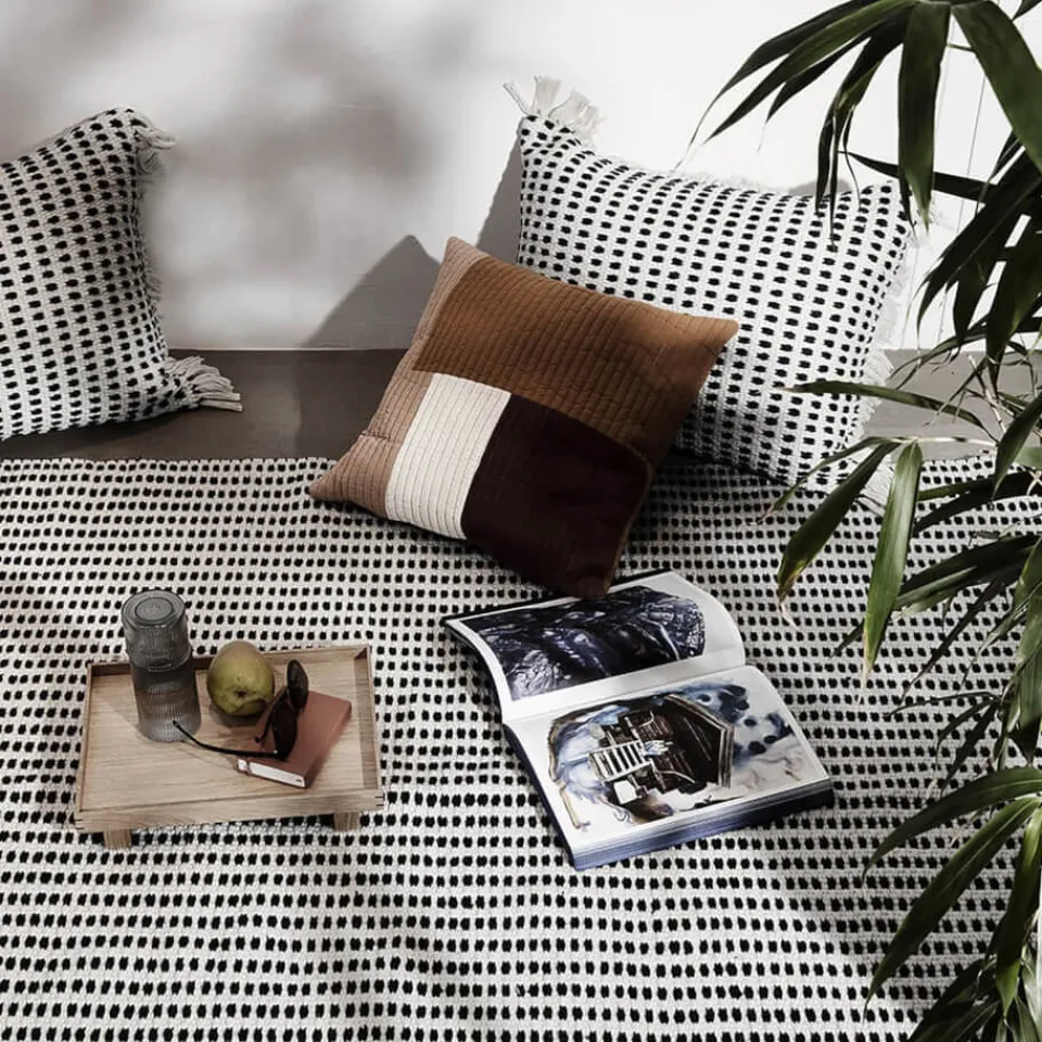 Outdoors|Home Textiles|Dr. Martens Ferm Living Way Outdoor 70cm x 50cm Cushion - White/Black