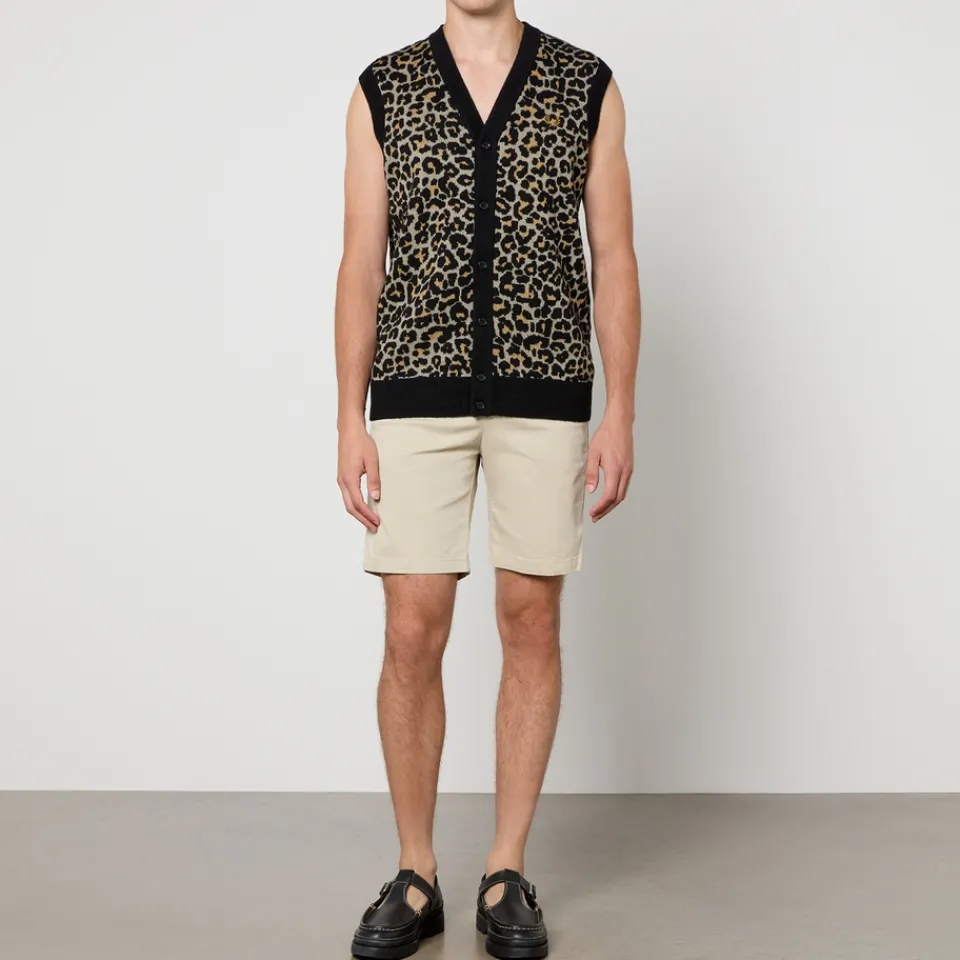 Knitwear|Dr. Martens Fred Perry Leopard Cotton-Blend Jacquard Vest - M