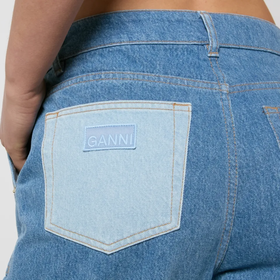 Jeans|Dr. Martens Ganni Angi Denim Wide-Leg Jeans - W27