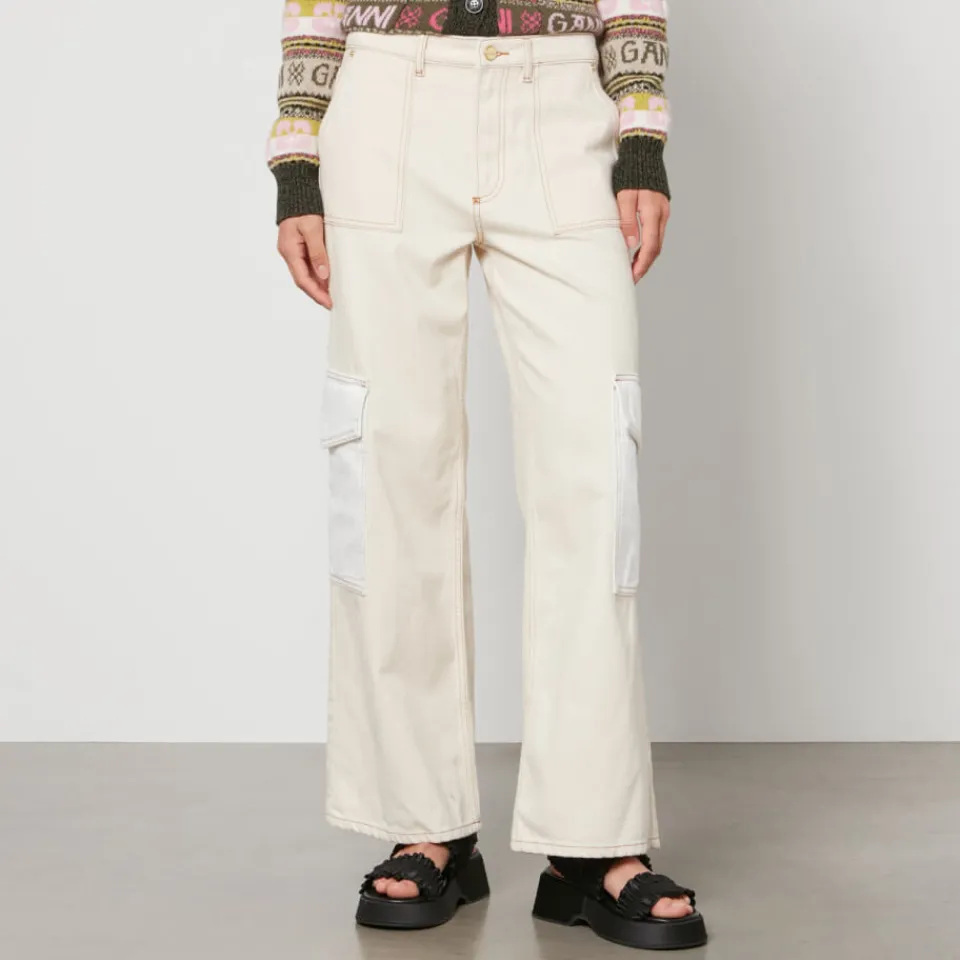 Jeans|Helmstedt Ganni Angi Organic Denim Wide-Leg Jeans - W28