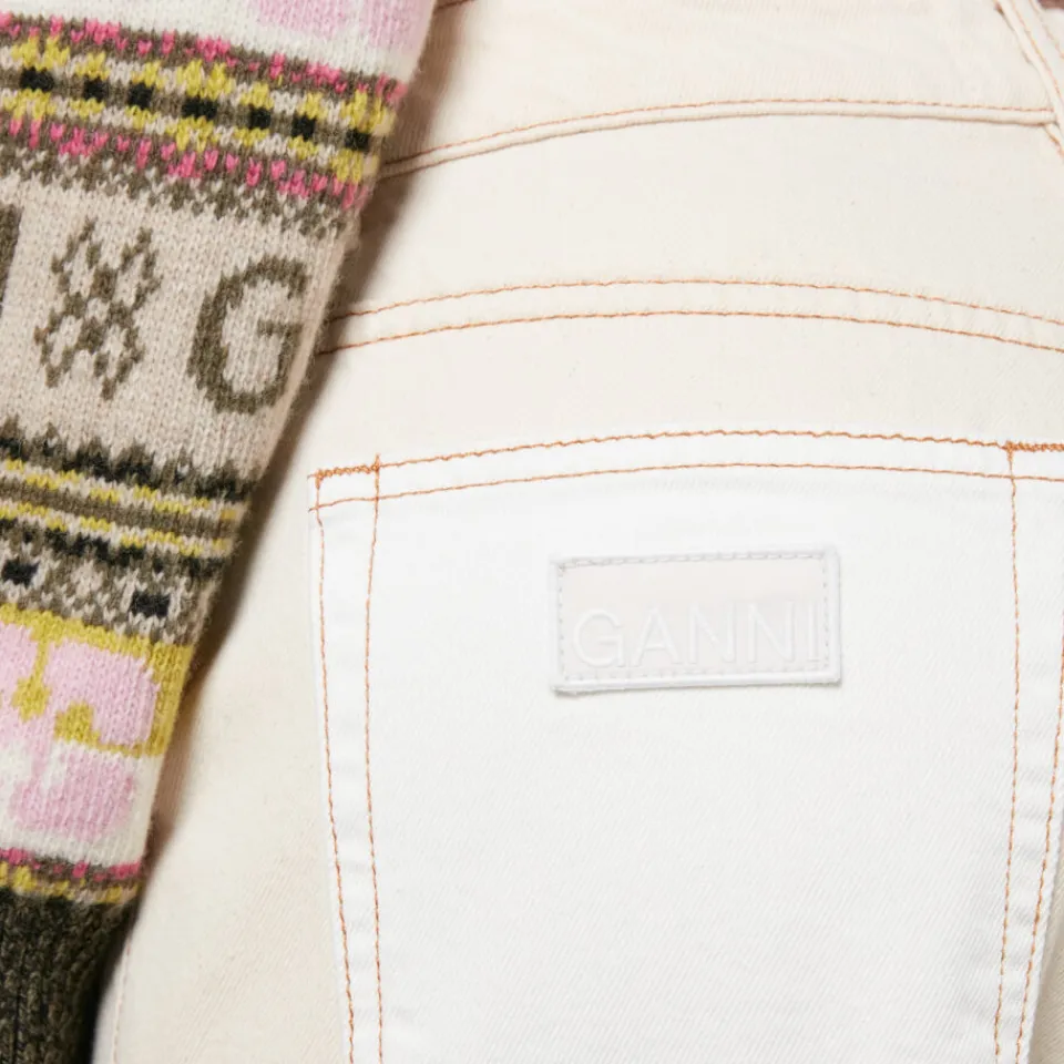 Jeans|Helmstedt Ganni Angi Organic Denim Wide-Leg Jeans - W28
