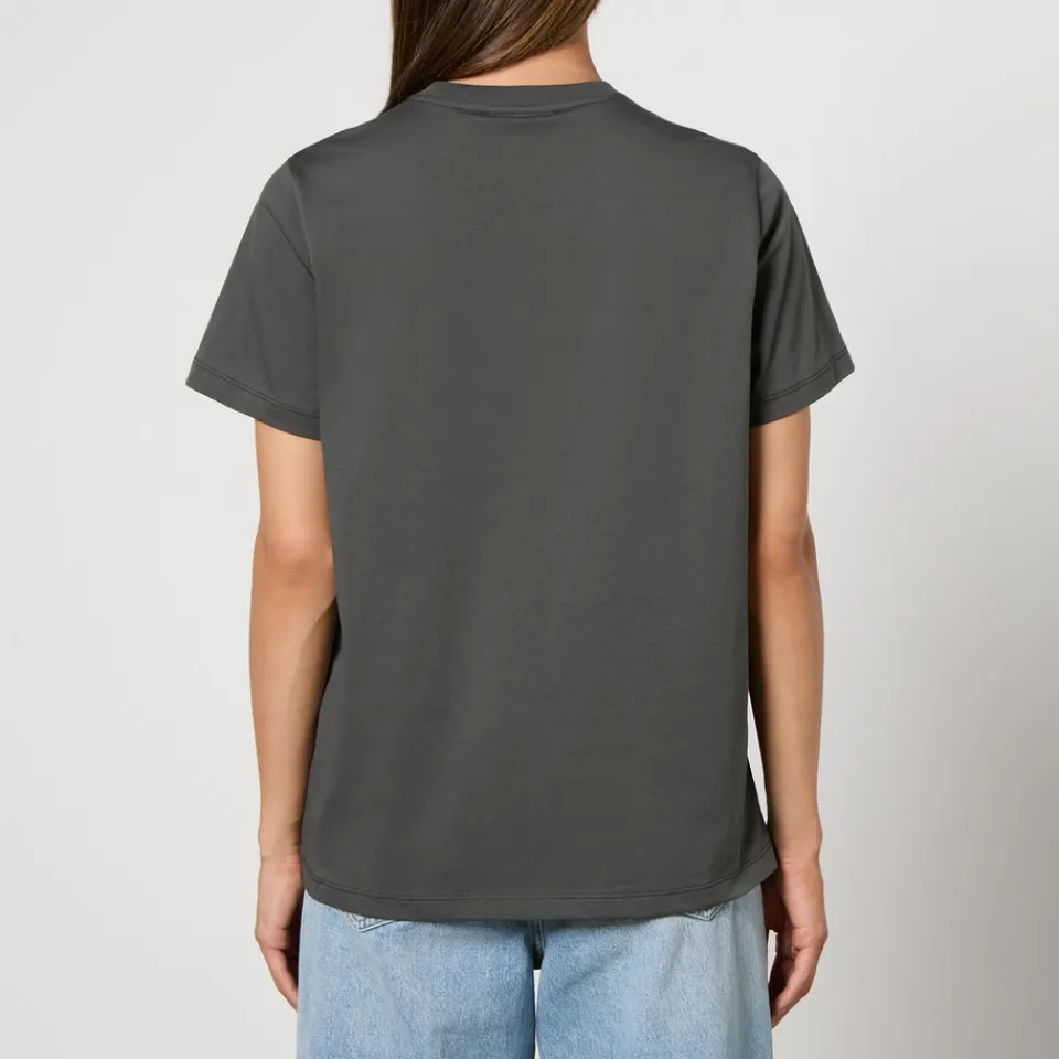 Loungewear|T-Shirts And Tops|Alexanderwang.T Ganni Basic Logo-Print Cotton-Jersey T-Shirt - XS