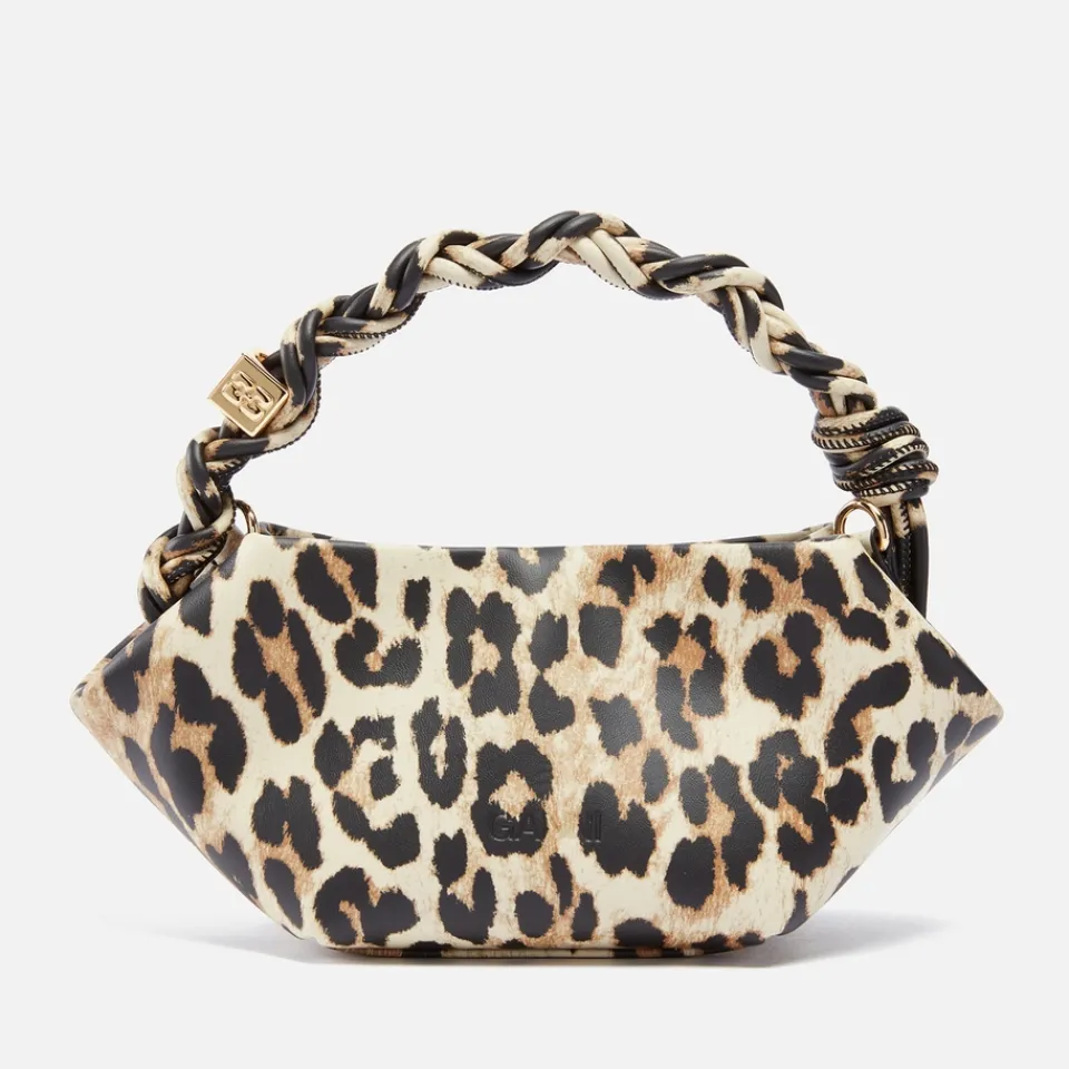 Bags|Ganni Bou Leopard-Print Recycled Leather Mini Bag