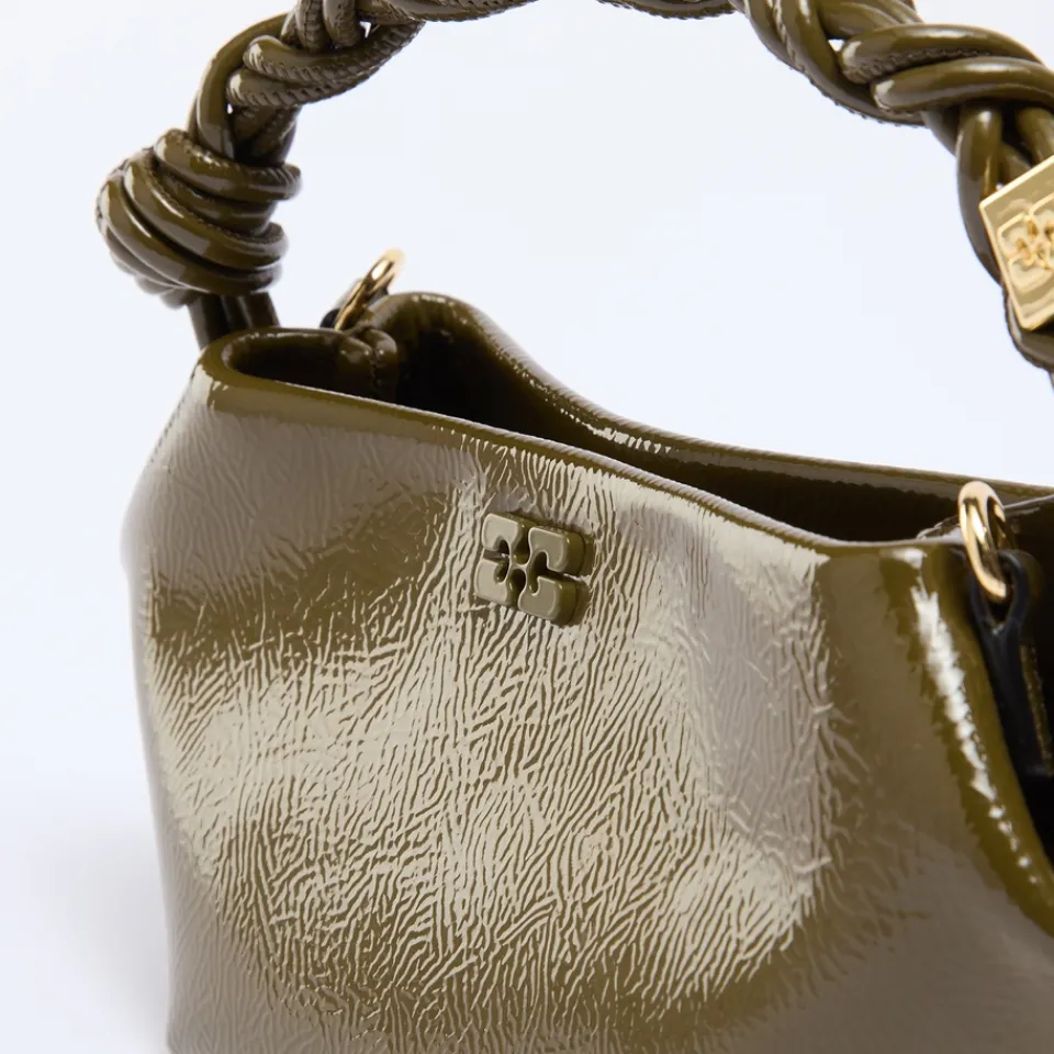 Bags|Ganni Bou Patent Recycled Leather-Blend Mini Bag