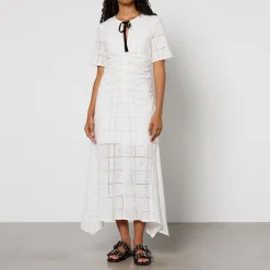 Dresses|Dresses|Ganni Broderie Anglaise Cotton Maxi Dress - EU 36/UK 8