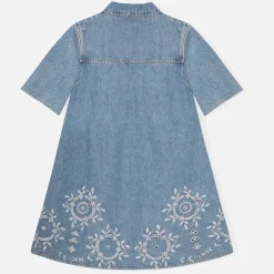 Dresses|Dresses|Ganni Broderie Anglaise Denim Mini Dress - EU 34/UK 6