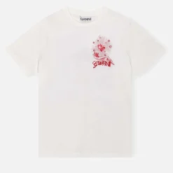 Loungewear|T-Shirts And Tops|AMI Ganni Celestial Poster Cotton-Jersey T-Shirt - XS