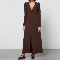 Dresses|Dresses|Ganni Checked Seersucker Maxi Dress - EU 36/UK 8