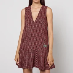 Dresses|Dresses|Dr. Martens Ganni Checked Wool-Blend Mini Dress - UK 6
