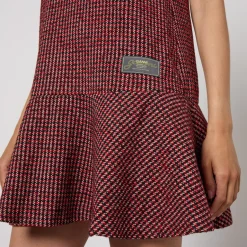Dresses|Dresses|Dr. Martens Ganni Checked Wool-Blend Mini Dress - UK 6