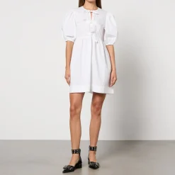 Dresses|Dresses|Ganni Cotton-Poplin Mini Dress - EU 46/UK 18