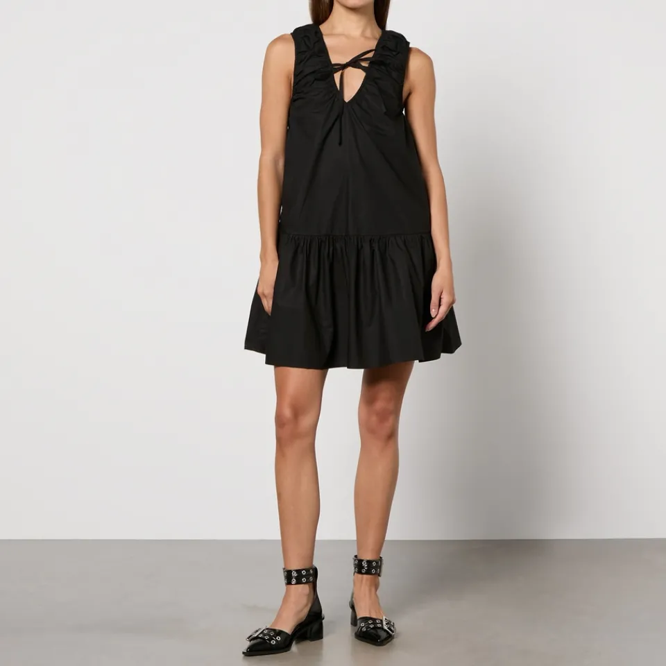 Dresses|Dresses|Ganni Cotton-Poplin Mini Dress - EU 36/UK 8