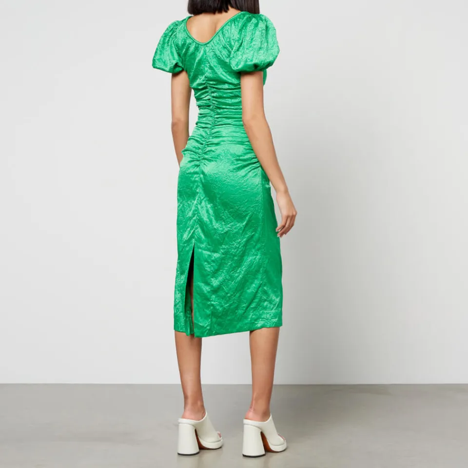 Dresses|Dresses|Dr. Martens Ganni Crinkled Cotton-Satin Midi Dress - EU 36/UK 8