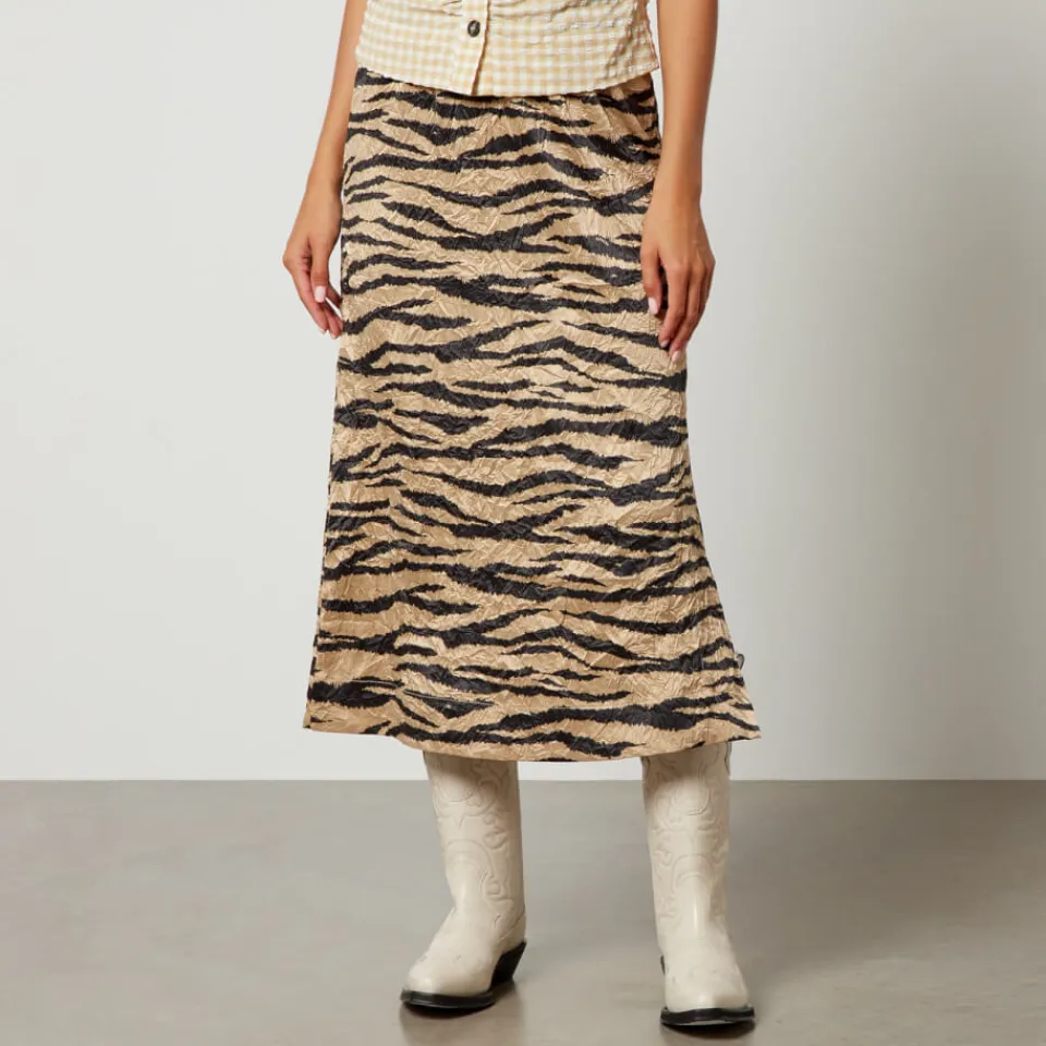 Skirts|Skirts|Dr. Martens Ganni Crinkled Satin Midi Skirt - EU 34/UK 6