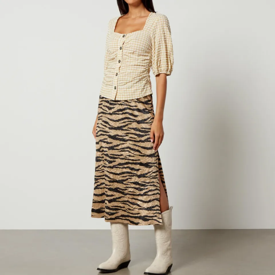 Skirts|Skirts|Dr. Martens Ganni Crinkled Satin Midi Skirt - EU 34/UK 6
