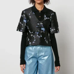 T-Shirts And Tops|Shirts And Blouses|Dr. Martens Ganni 3D Embellished Jacquard Blouse - EU 34/UK 6