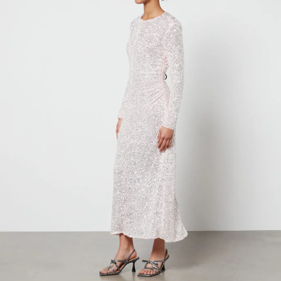 Dresses|Dresses|Ganni 3D Sequined Mesh Maxi Dress - EU 34/UK 6