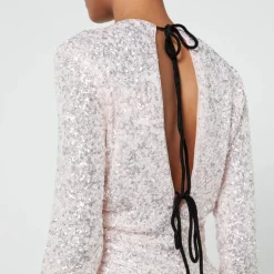 Dresses|Dresses|Ganni 3D Sequined Mesh Maxi Dress - EU 34/UK 6
