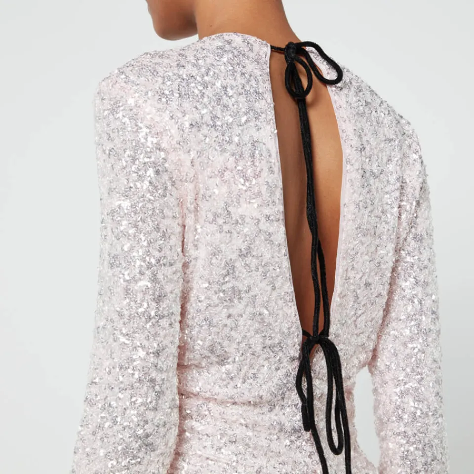 Dresses|Dresses|Ganni 3D Sequined Mesh Maxi Dress - EU 34/UK 6