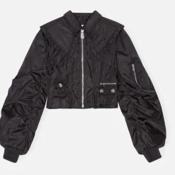Jackets|Coats|Dr. Martens Ganni Duchesse Satin Fitted Jacket - EU 32/UK 4