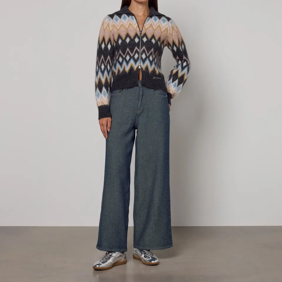 Knitwear|Dr. Martens Ganni Fine Brushed Wool-Blend Knit Cardigan - XS