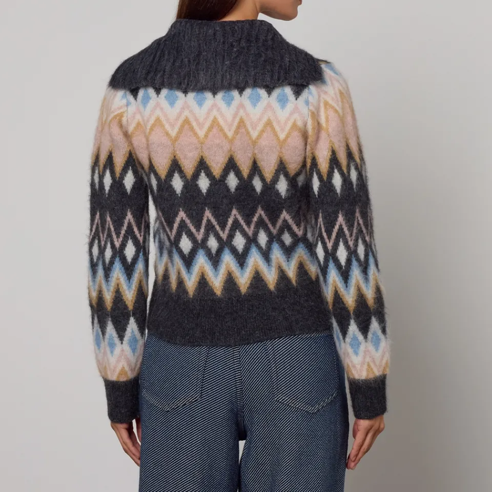Knitwear|Dr. Martens Ganni Fine Brushed Wool-Blend Knit Cardigan - XS