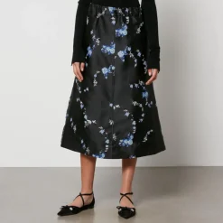 Skirts|Skirts|Ganni Floral-Jacquard Midi Skirt - EU 36/UK 8