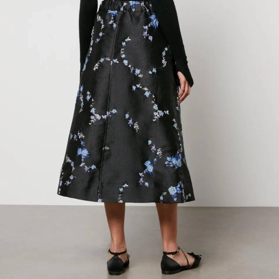 Skirts|Skirts|Ganni Floral-Jacquard Midi Skirt - EU 36/UK 8