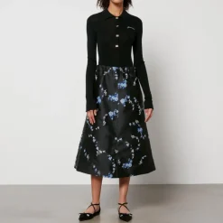 Skirts|Skirts|Ganni Floral-Jacquard Midi Skirt - EU 36/UK 8