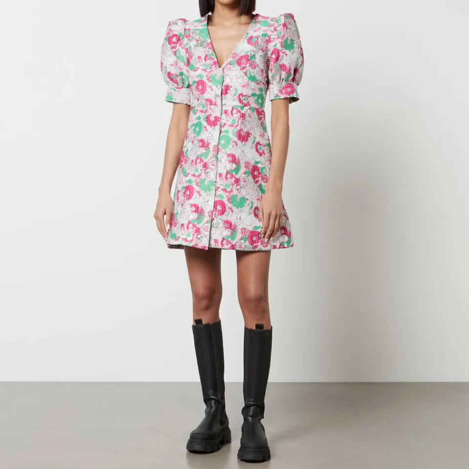 Dresses|Dresses|Ganni Floral-Jacquard Mini Dress - EU 34/UK 6