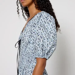 Dresses|Dresses|Ganni Floral-Print Cotton Dress - EU 34/UK 6